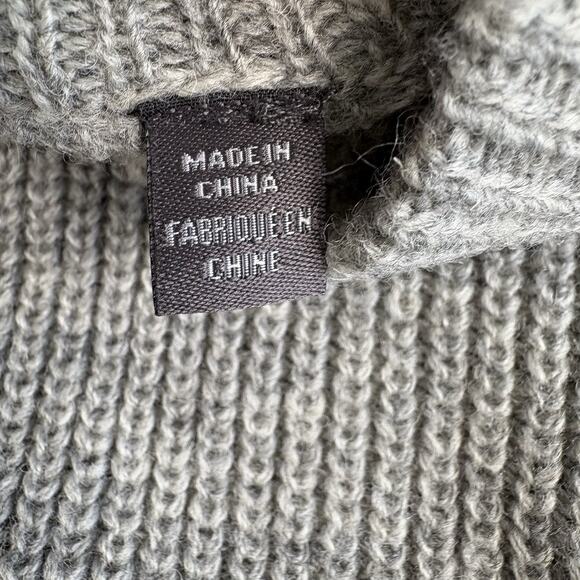 Slate and Stone Men's Size Small Gray Striped Wool Blend Pullover Sweater - Picture 6 of 15